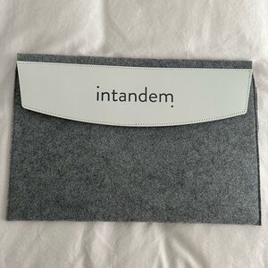 Felt Laptop Case, Velcro closure, grey/white branding. NWT
